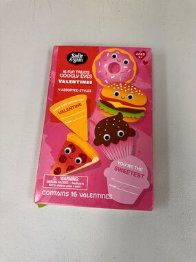 Sadie & Sam Pink Googly Eyes Valentines - 16 Pack ages 3 and up 4 styles